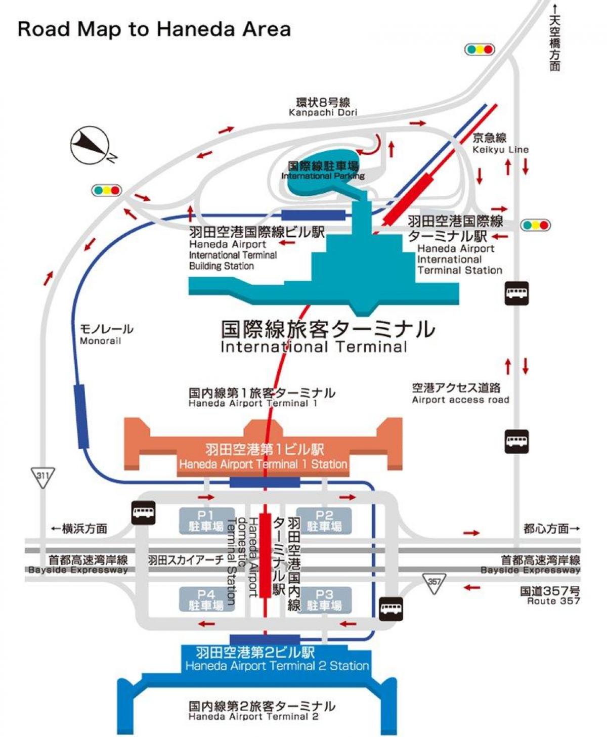 haneda international airport kaart