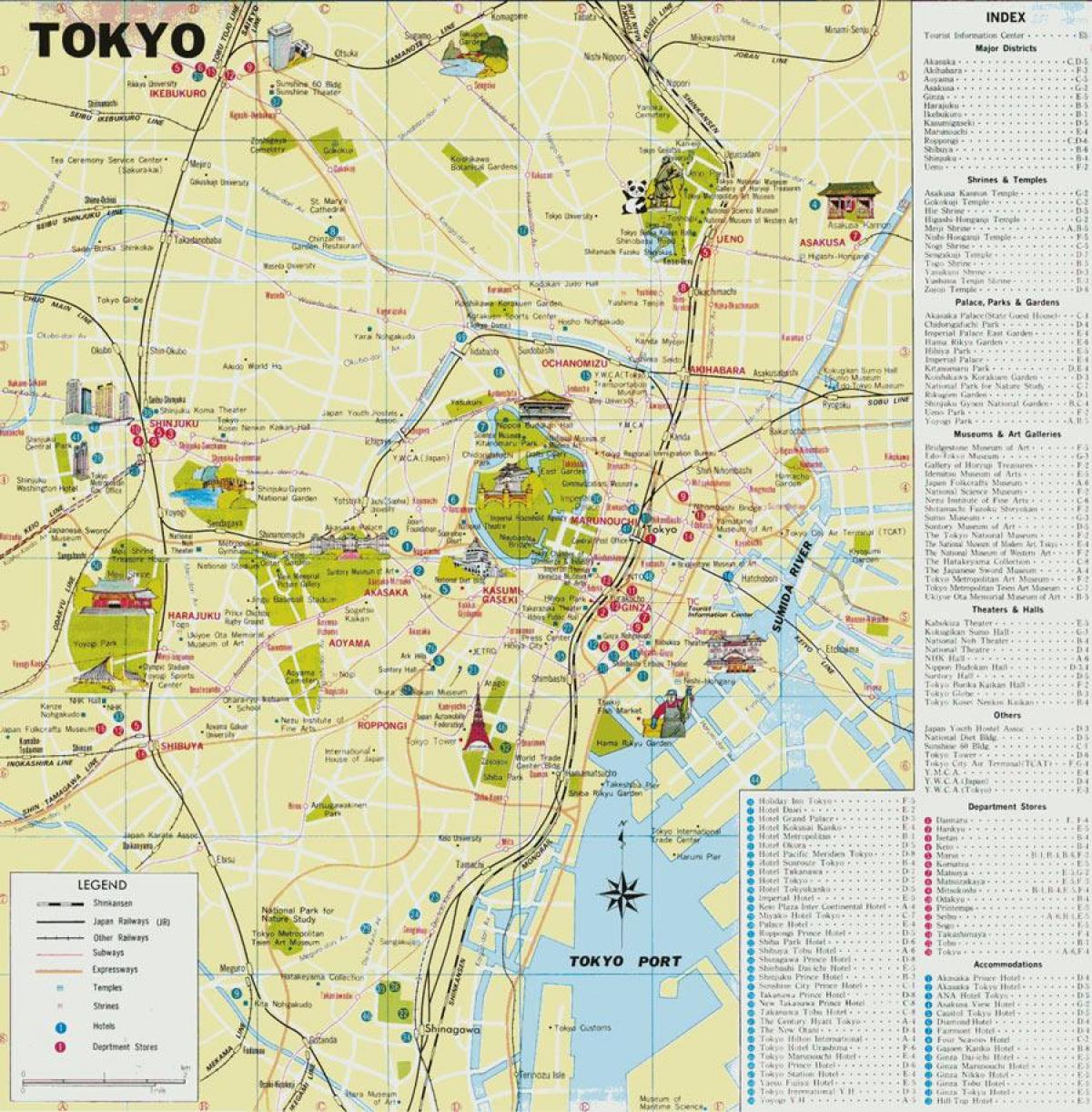 Tokio gids kaart