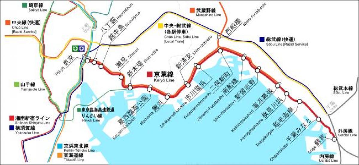 kaart van Keiyo lijn