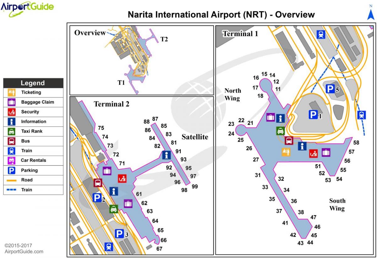 nrt Tokio luchthaven kaart