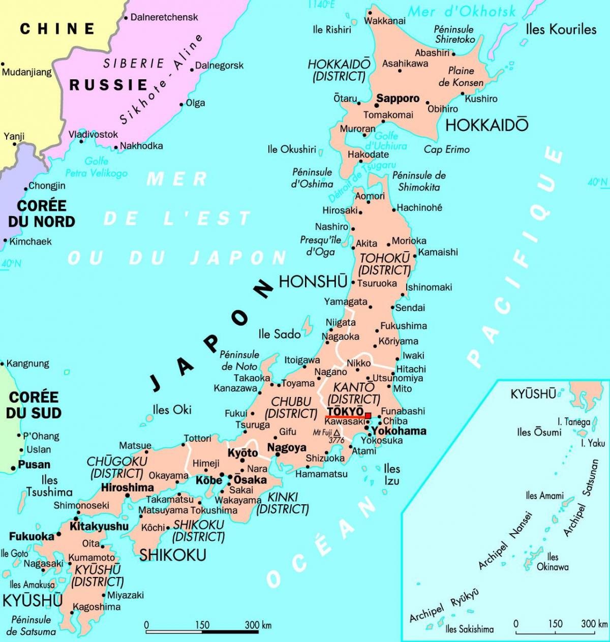kaart van Japan Tokyo