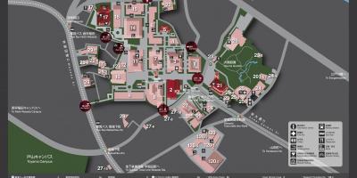 Waseda university campus kaart