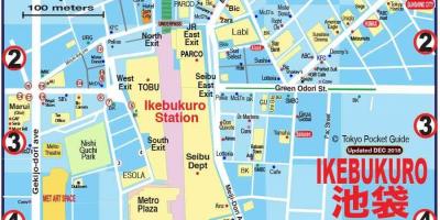 Kaart van Ikebukuro Tokyo