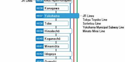 Kaart van Keikyu lijn