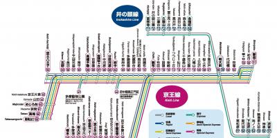 Keio trein kaart