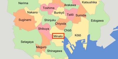 Minato ku-Tokyo kaart