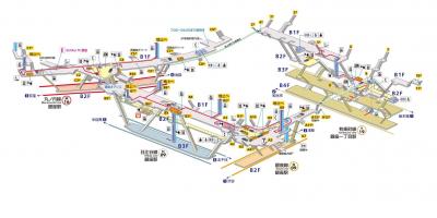 Kaart van Ginza station