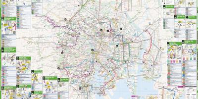Tokyo city bus kaart