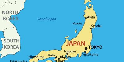 Tokio locatie op de kaart