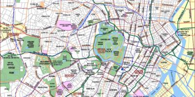 Kaart van Tokyo parken