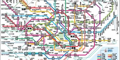 Kaart van Tokyo in het chinees