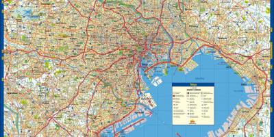 Straat kaart van Tokyo